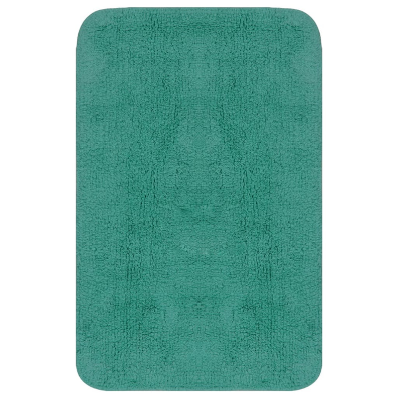 Afbeelding laden in galerijviewer, Vidaxl badmattenset stof turquoise 3-delig
