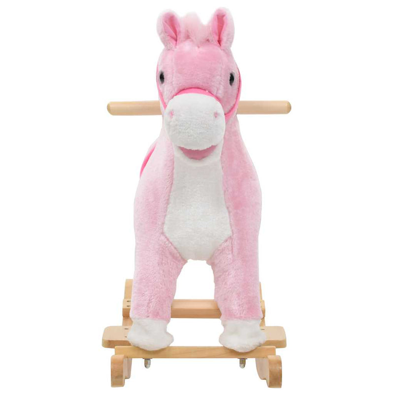 Afbeelding laden in galerijviewer, Vidaxl hobbeldier paard 65x32x58 cm pluche roze
