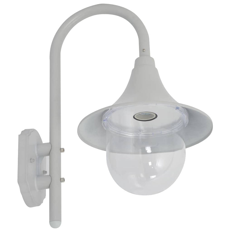 Afbeelding laden in galerijviewer, Vidaxl tuin wandlamp e27 42 cm aluminium wit
