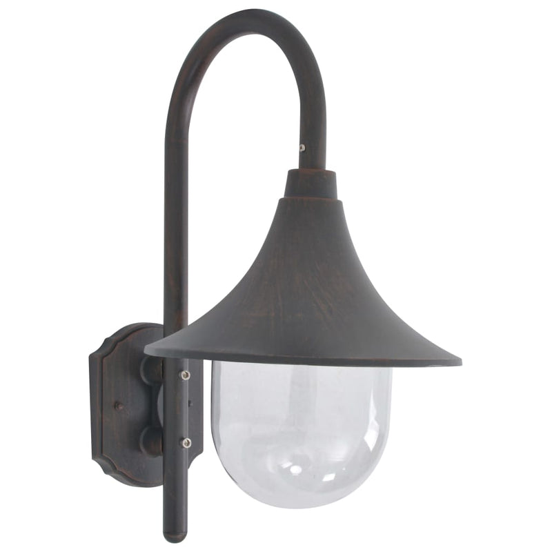 Afbeelding laden in galerijviewer, Vidaxl tuin wandlamp e27 42 cm aluminium brons
