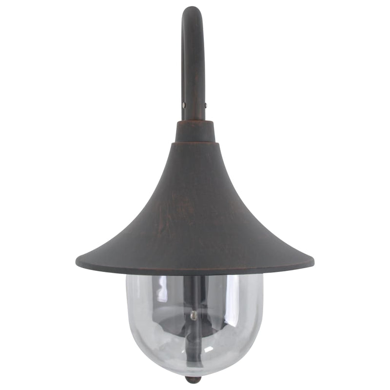 Afbeelding laden in galerijviewer, Vidaxl tuin wandlamp e27 42 cm aluminium brons
