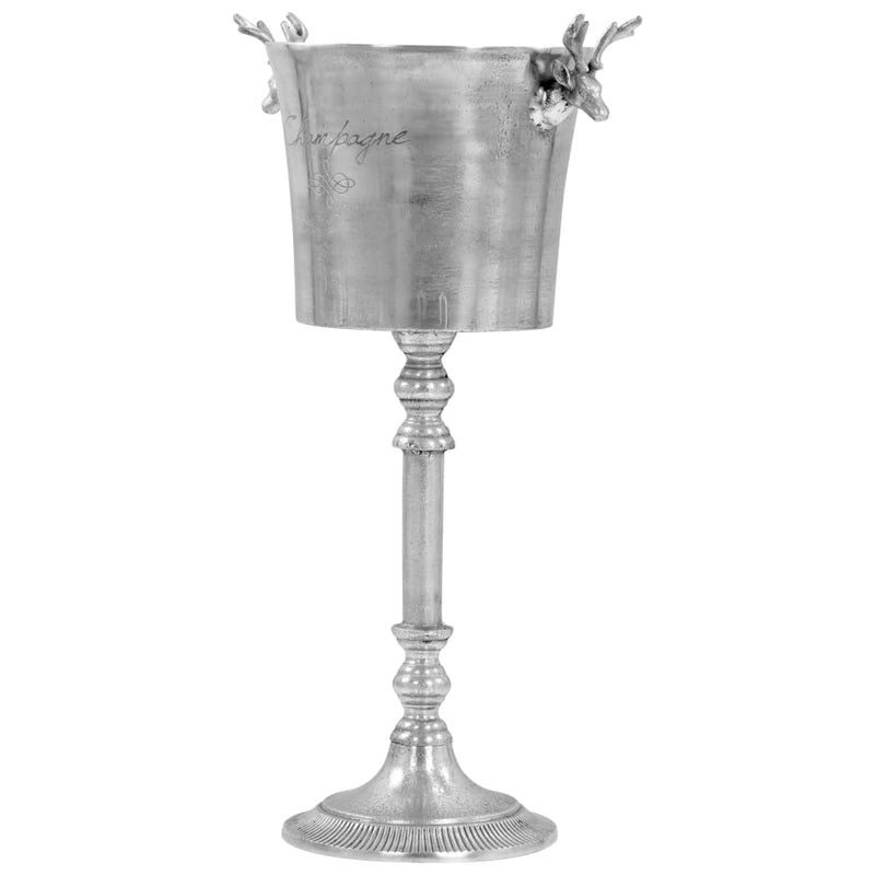 Afbeelding laden in galerijviewer, Vidaxl champagnekoeler 39x29x71 cm massief aluminium zilverkleurig
