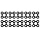 Vidaxl matverbinders 10 st rubber zwart