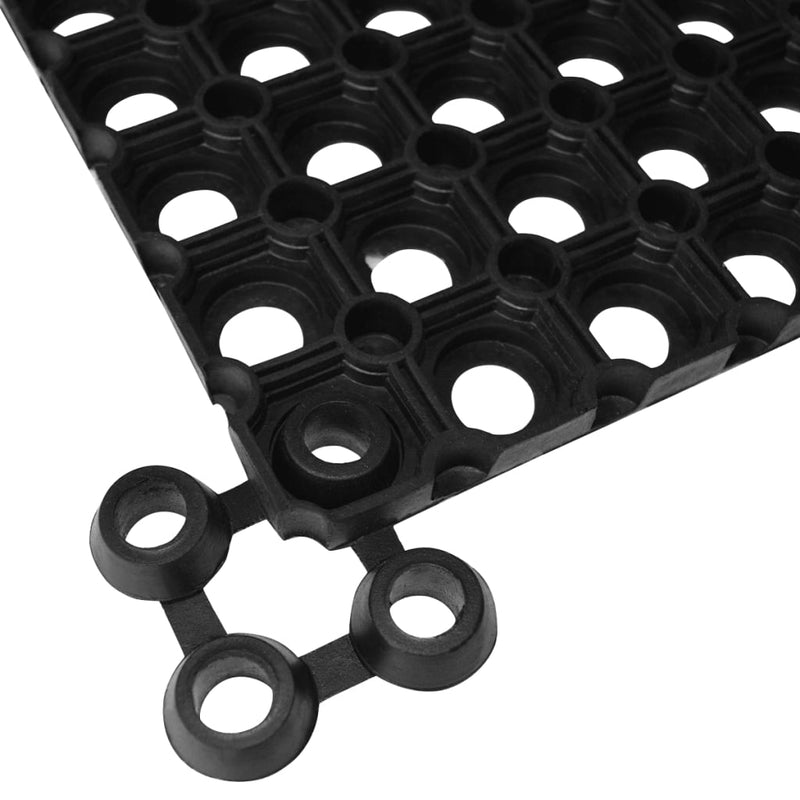 Afbeelding laden in galerijviewer, Vidaxl matverbinders 10 st rubber zwart
