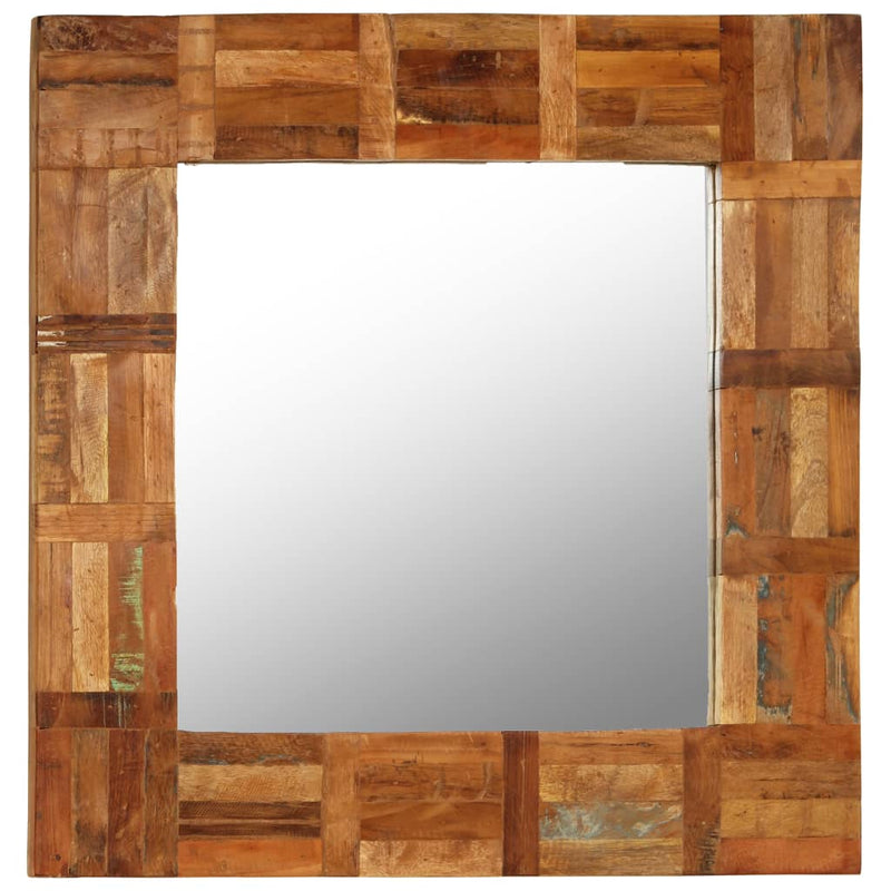 Afbeelding laden in galerijviewer, Vidaxl wandspiegel 60x60 cm massief gerecycled hout

