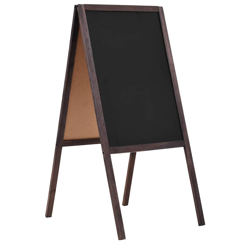 Afbeelding laden in galerijviewer, Vidaxl krijtbord dubbelzijdig vrijstaand 40x60 cm cederhout
