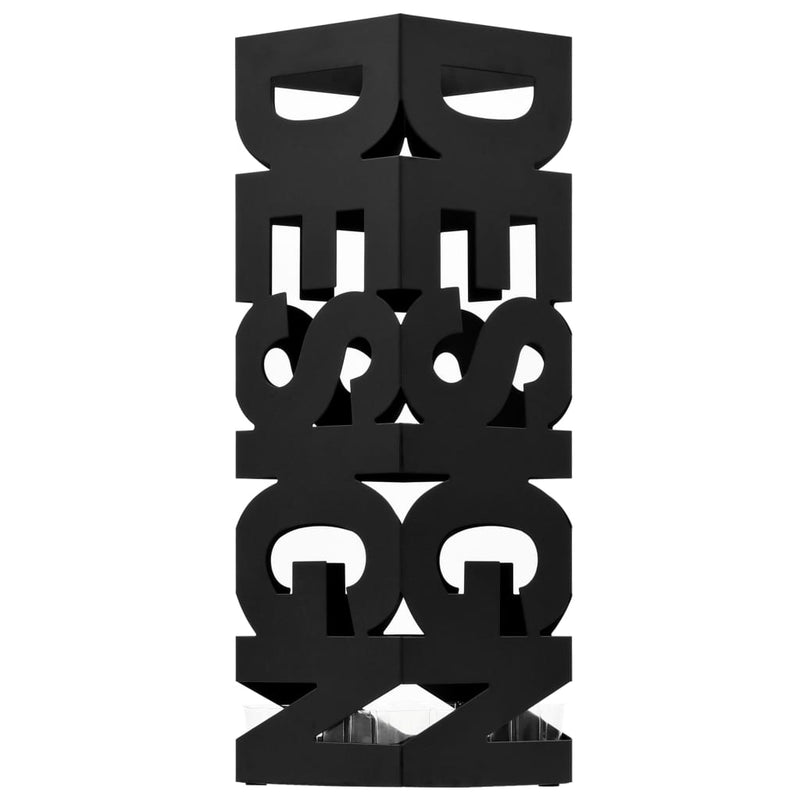 Afbeelding laden in galerijviewer, Vidaxl parapluhouder design staal zwart
