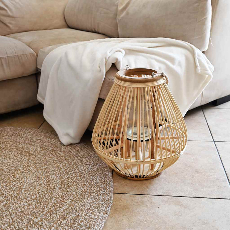 Afbeelding laden in galerijviewer, Vidaxl lantaarnhouder hangend wicker naturel
