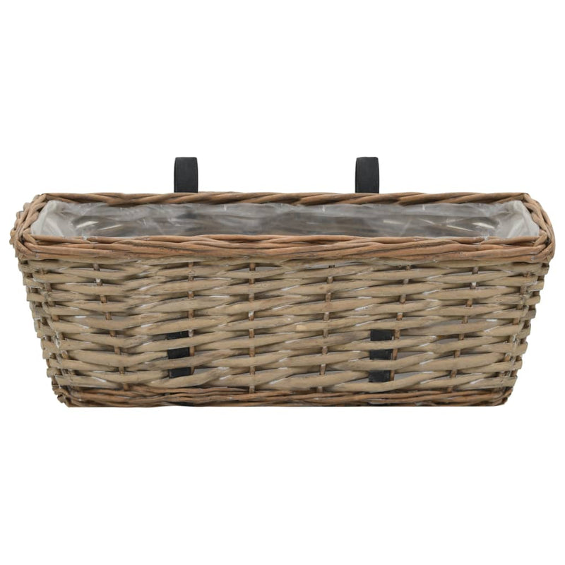 Afbeelding laden in galerijviewer, Vidaxl balkonbakken 2 st 40 cm wicker met pe-voering
