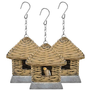 Vidaxl vogelhuizen 3 st wicker