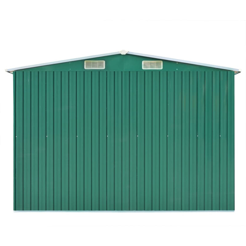 Afbeelding laden in galerijviewer, VidaXL Tuinschuur 257x298x178 cm metaal groen
