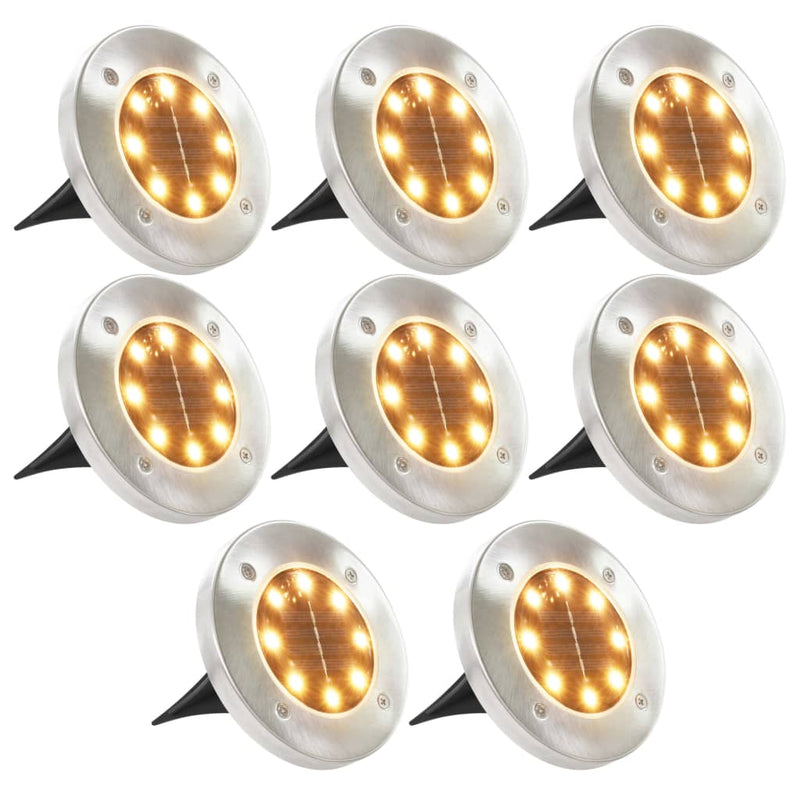 Afbeelding laden in galerijviewer, Vidaxl grondlampen 8 st solar led warmwit
