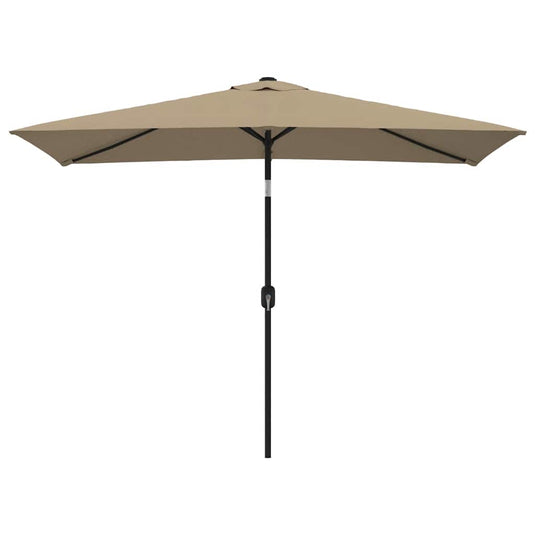 Vidaxl parasol met metalen paal 300x200 cm taupe