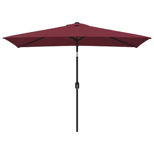 Vidaxl parasol met metalen paal 300x200 cm bordeauxrood