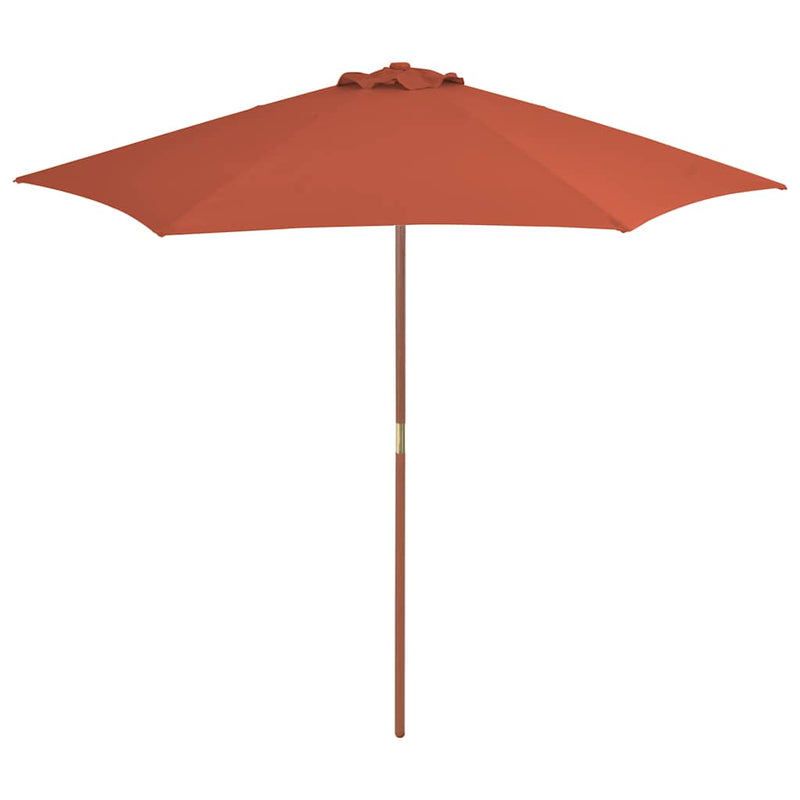 Afbeelding laden in galerijviewer, Vidaxl parasol met houten paal 270 cm terracotta
