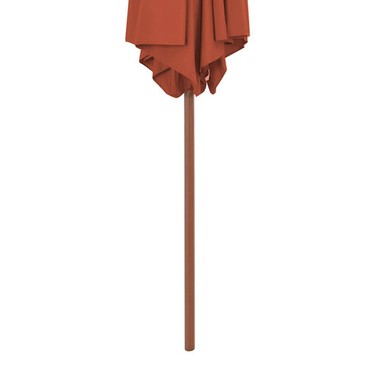 Vidaxl parasol met houten paal 270 cm terracotta
