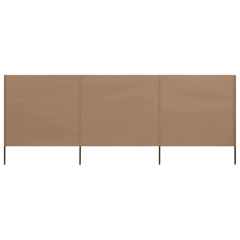 Afbeelding laden in galerijviewer, Vidaxl windscherm 3-panelen 400x120 cm stof taupe
