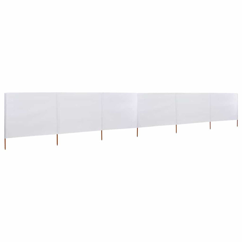 Afbeelding laden in galerijviewer, Vidaxl windscherm 6-panelen 800x80 cm stof wit
