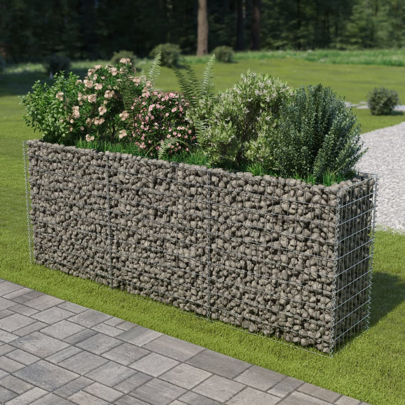 Afbeelding laden in galerijviewer, VidaXL Gabion plantenbak verhoogd 270x50x100 cm gegalvaniseerd staal
