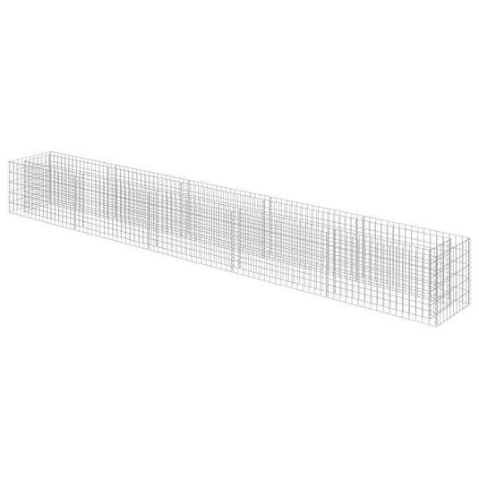 Vidaxl gabion plantenbak verhoogd 450x50x50 cm gegalvaniseerd staal