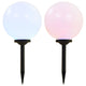 Vidaxl led-solarlampen rond 30 cm rgb 2 st