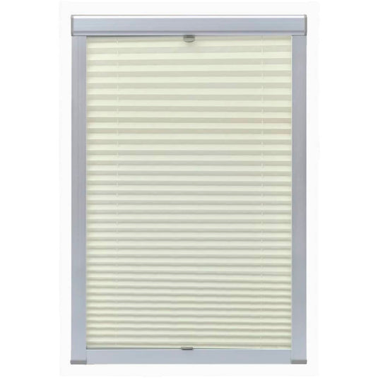 VidaXL Rolgordijn geplooid crème MK04