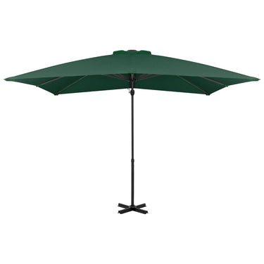 Vidaxl zweefparasol met aluminium paal 250x250 cm groen