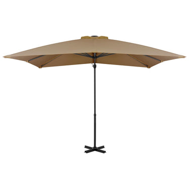 Vidaxl zweefparasol met aluminium paal 250x250 cm taupe
