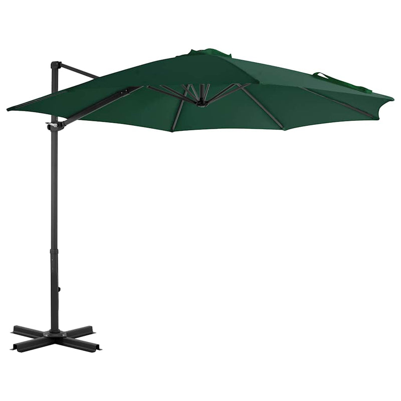 Afbeelding laden in galerijviewer, Vidaxl zweefparasol met aluminium paal 300 cm groen
