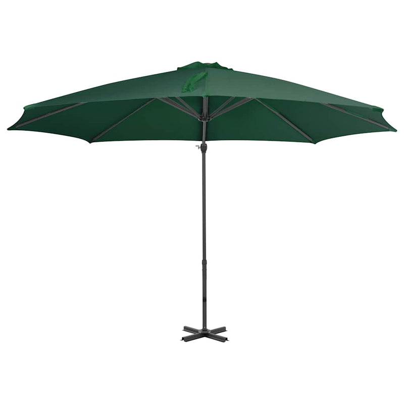 Afbeelding laden in galerijviewer, Vidaxl zweefparasol met aluminium paal 300 cm groen
