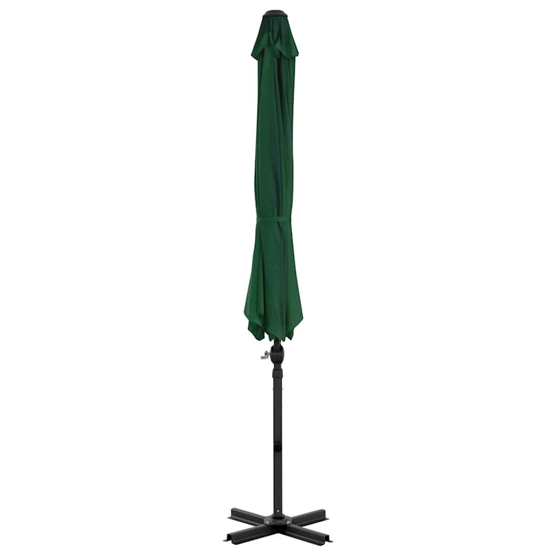 Afbeelding laden in galerijviewer, Vidaxl zweefparasol met aluminium paal 300 cm groen
