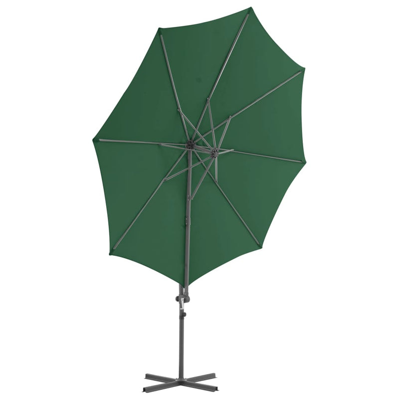 Afbeelding laden in galerijviewer, Vidaxl zweefparasol met stalen paal 300 cm groen
