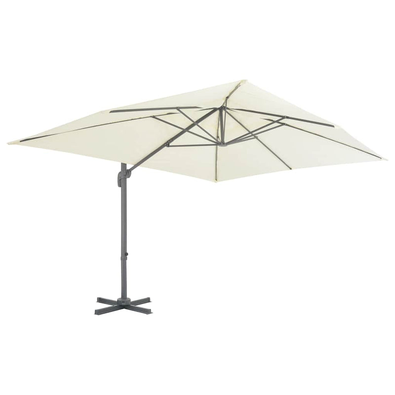 Afbeelding laden in galerijviewer, Vidaxl zwevende parasol met aluminium paal 400x300 cm zand
