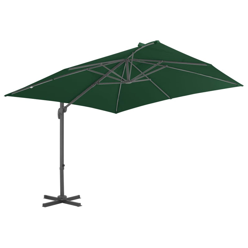 Afbeelding laden in galerijviewer, Vidaxl zweefparasol met aluminium paal 400x300 cm groen
