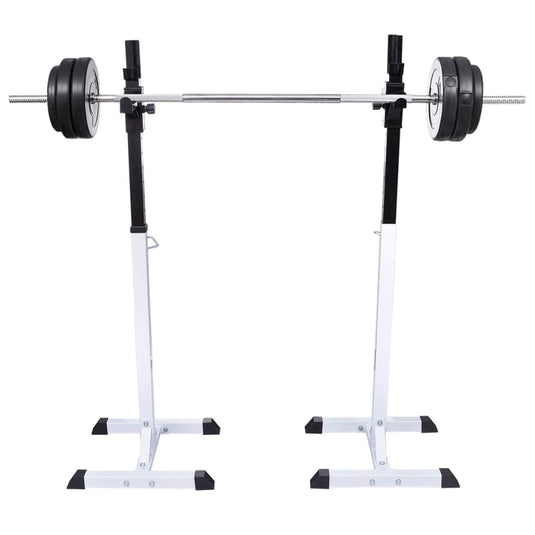 VidaXL Halter- squatrek met halterset 30,5 kg