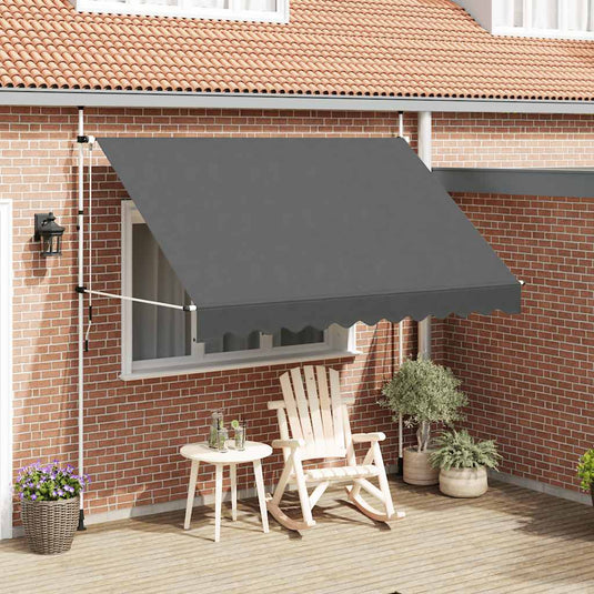 Vidaxl luifel handmatig uittrekbaar 300 cm antraciet