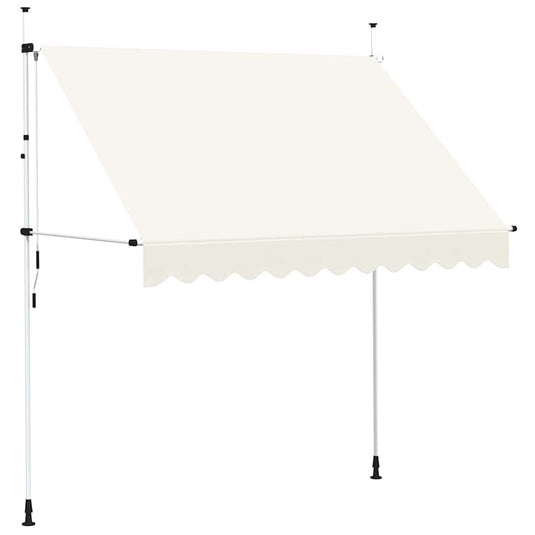 Vidaxl luifel handmatig uittrekbaar 250 cm crème