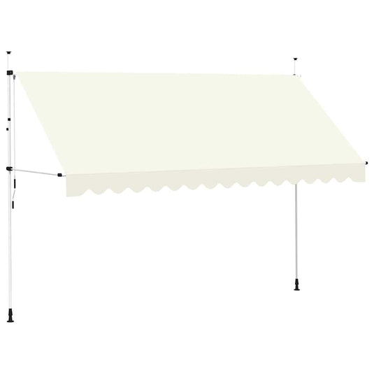 Vidaxl luifel handmatig uittrekbaar 400 cm crème
