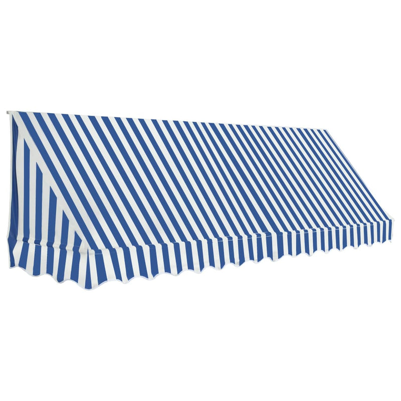 Afbeelding laden in galerijviewer, Vidaxl luifel 350x120 cm blauw en wit
