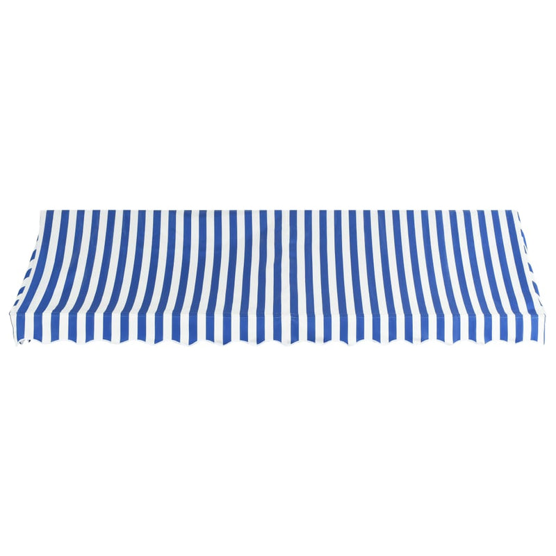 Afbeelding laden in galerijviewer, Vidaxl luifel 400x120 cm blauw en wit
