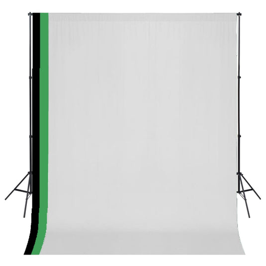 Vidaxl fotostudioset met 3 katoenen achtergronden en frame 3x3 m