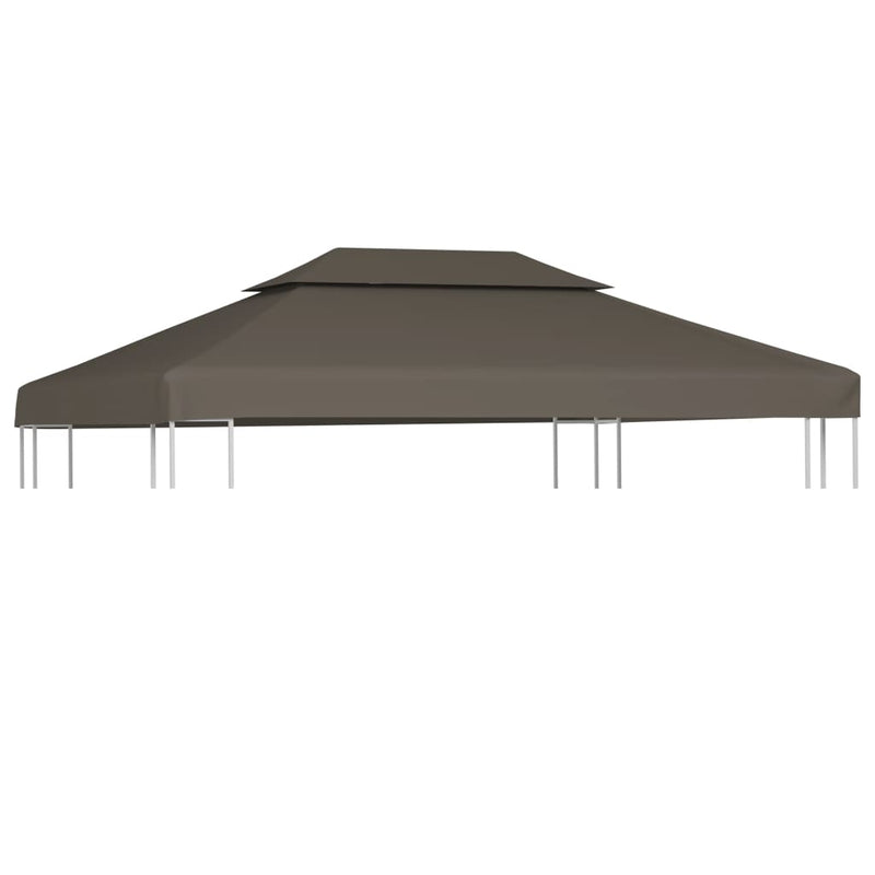 Afbeelding laden in galerijviewer, Vidaxl prieeldak 2-laags 4x3m 310 g m² taupe
