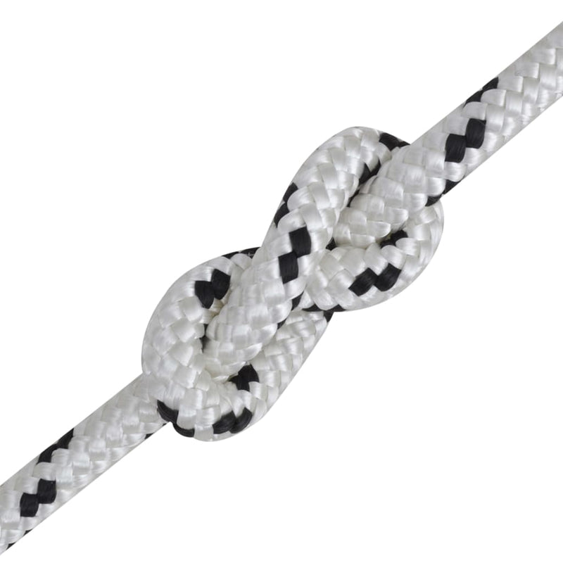 Afbeelding laden in galerijviewer, Vidaxl boottouw gevlochten 6 mm 500 m polyester wit
