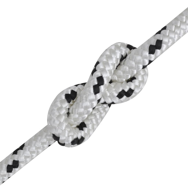 Afbeelding laden in galerijviewer, Vidaxl boottouw gevlochten 8 mm 250 m polyester wit
