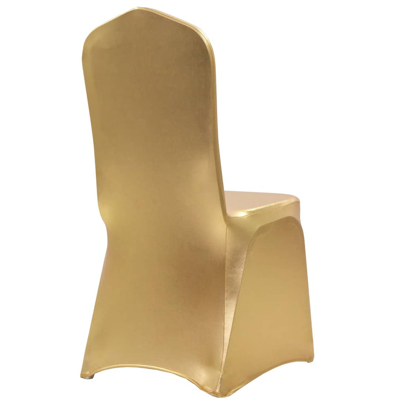 Afbeelding laden in galerijviewer, Vidaxl 6 st stoelhoezen stretch goud
