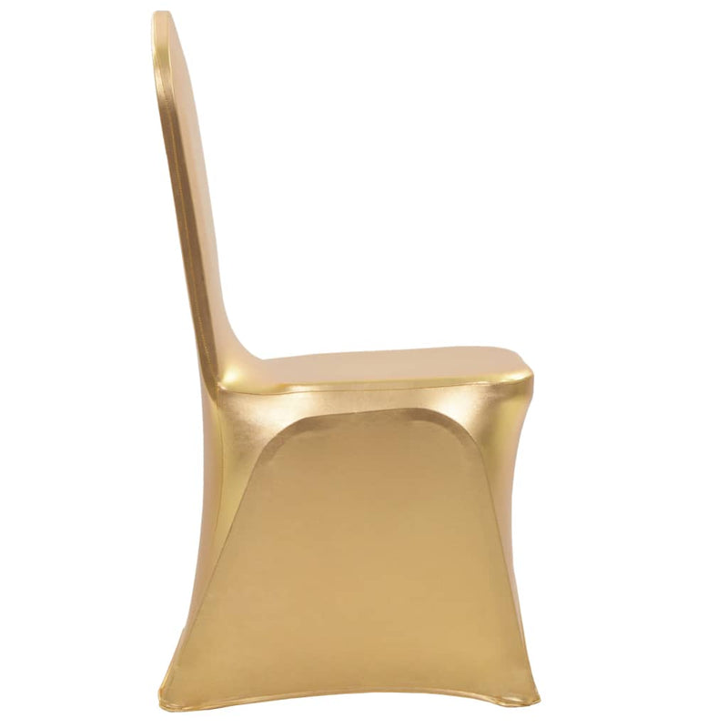 Afbeelding laden in galerijviewer, Vidaxl 6 st stoelhoezen stretch goud
