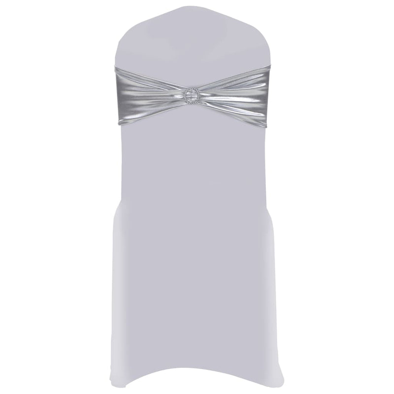 Afbeelding laden in galerijviewer, Vidaxl 25 st stoellint met diamant stretch zilver
