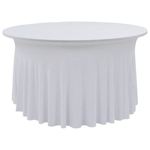 Vidaxl 2 st tafelhoezen stretch met rok 150x74 cm wit