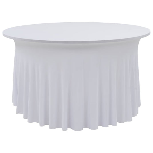 Vidaxl 2 st tafelhoezen stretch met rok 150x74 cm wit