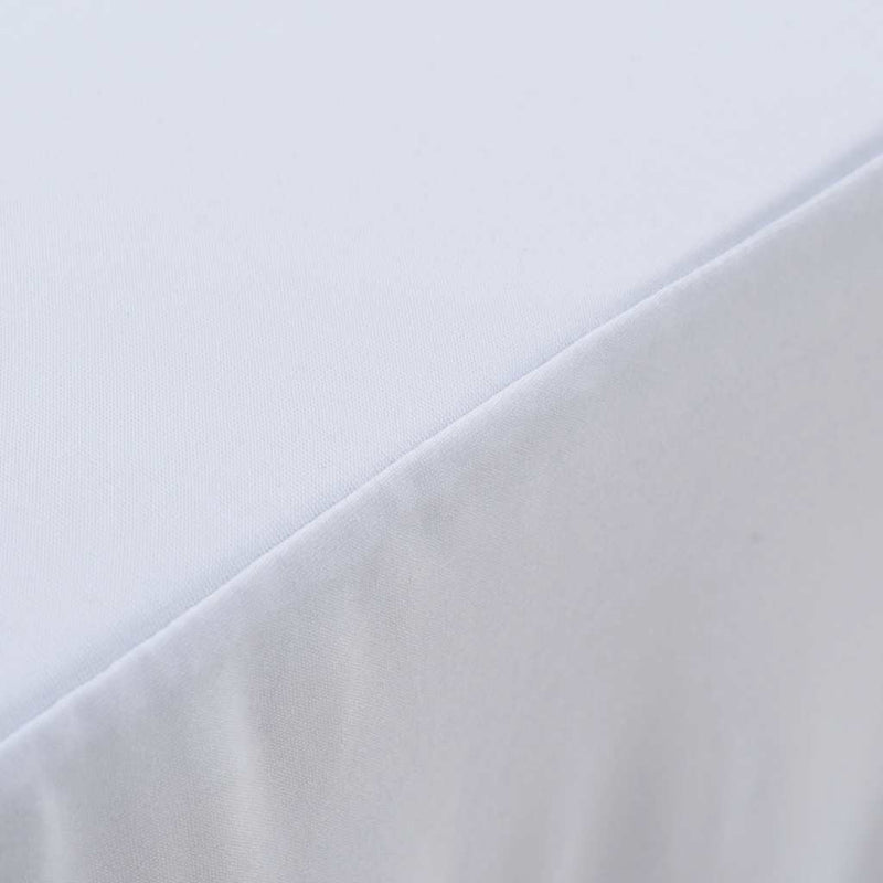 Afbeelding laden in galerijviewer, Vidaxl 2 st tafelhoezen stretch met rok 183x76x74 cm wit
